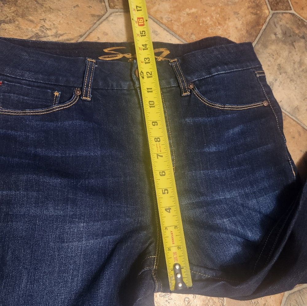 SEVEN 7 Women's Dark Blue Women's Jeans Size 16. TUMMY LESS HIGH SKINNY. - Picture 12 of 14